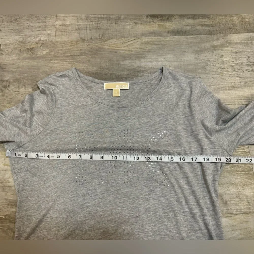 NWOT NEW MICHAEL KORS Woman’s Long Sleeve Tshirt Top Gray sz M